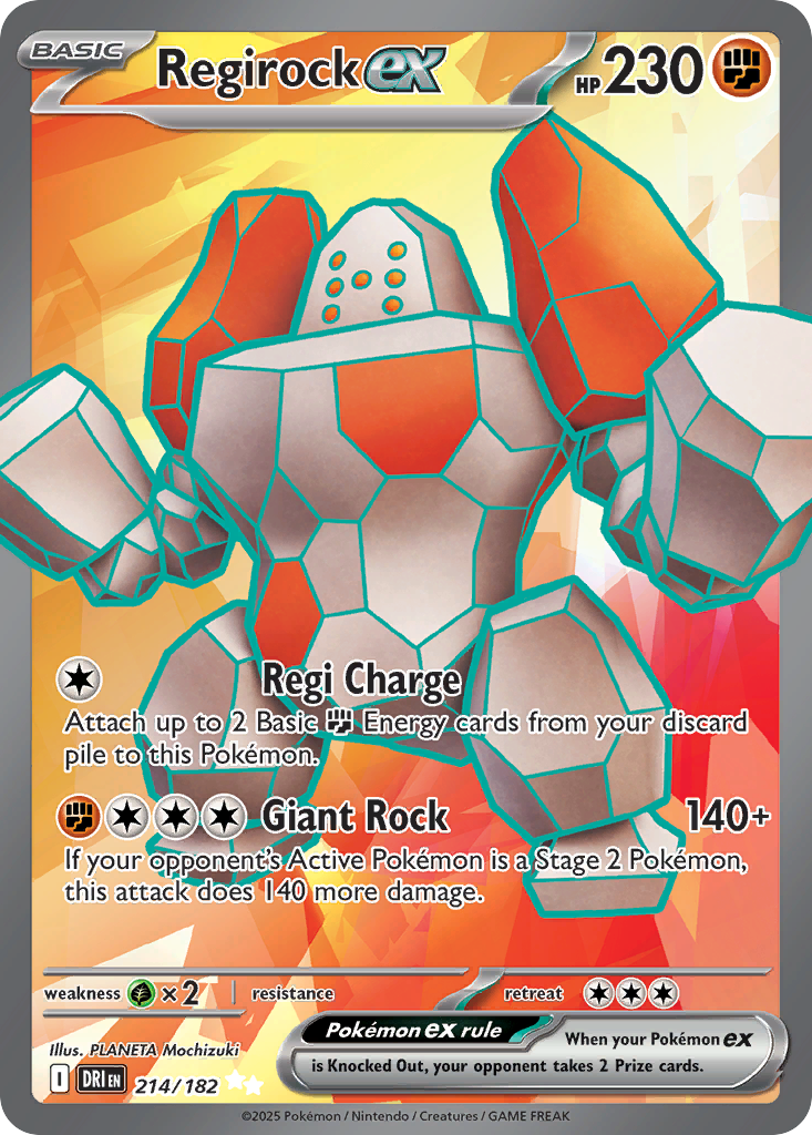 Regirock ex - 214/182 - Inglés